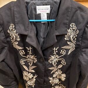 Black embroidered jacket